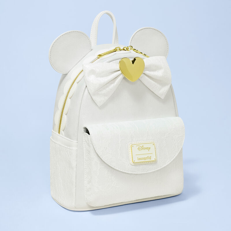 Minnie Mouse Iridescent Lace Wedding Mini Backpack LFlifestyle2 view 3